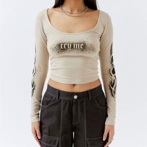 UO Try Me Long Sleeve Graphic Tee